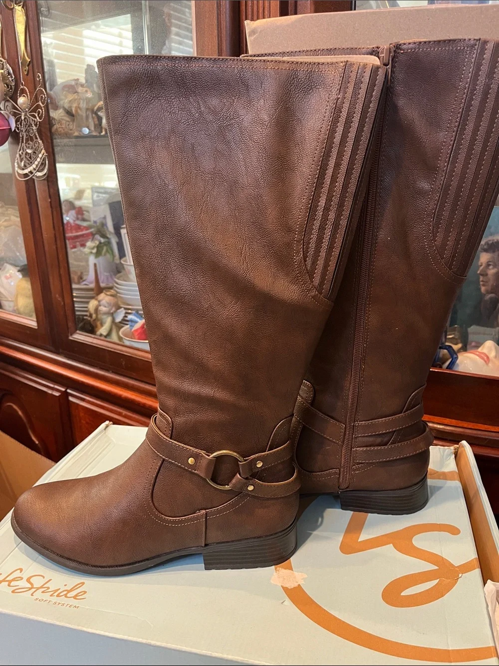 Life Stride Dark Brown Over-the-Knee Riding Boots